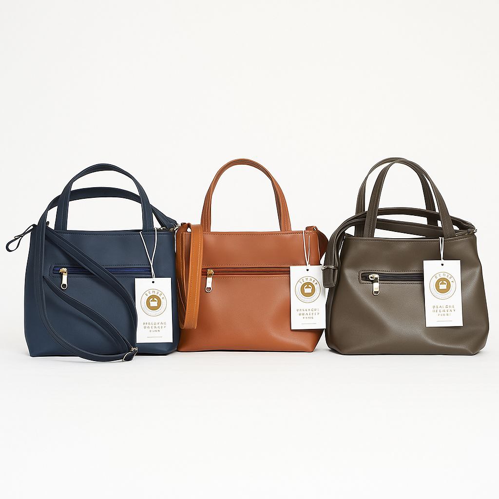 Grey minimalist backpack.